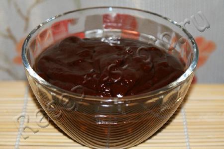 Рецепт: Шоколадный соус-пудинг